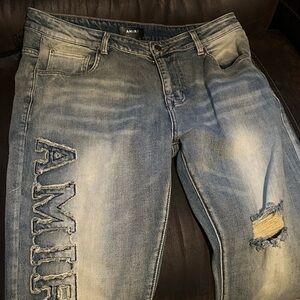 Amiri Blue Distressed Men's Jeans